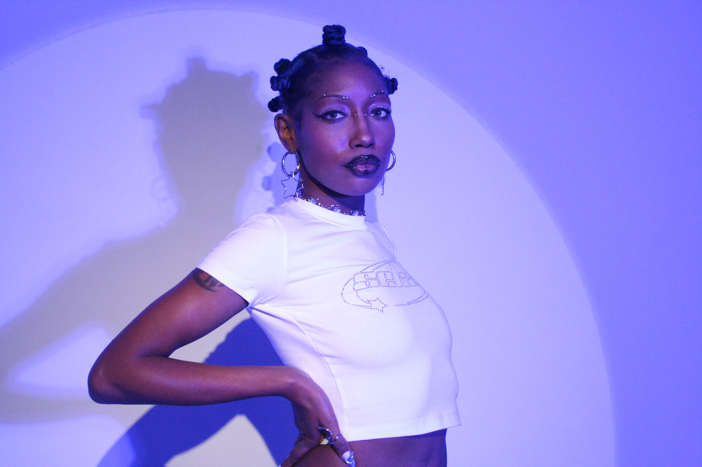 SEKAI RHINESTONE LOGO CROP TOP
